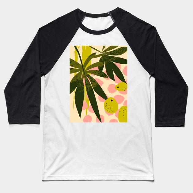 Abstract floral Baseball T-Shirt by foxeyedaisy